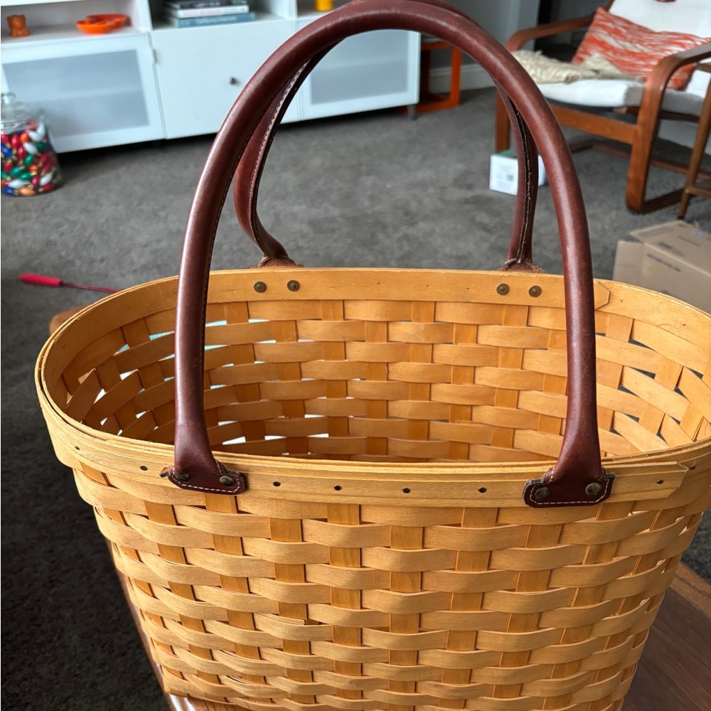 Longaberger Handwoven Tan Basket
